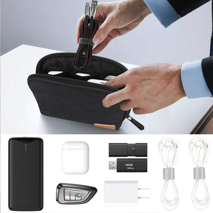 E-Tree Small Tech Pouch (7.8" x 5"),Travel Electronics Organizer Case