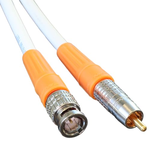 BJC Coaxial Digital Audio Cable (15 Foot, RCA to BNC, White) - color: White, size: 15 foot, style: RCA to BNC