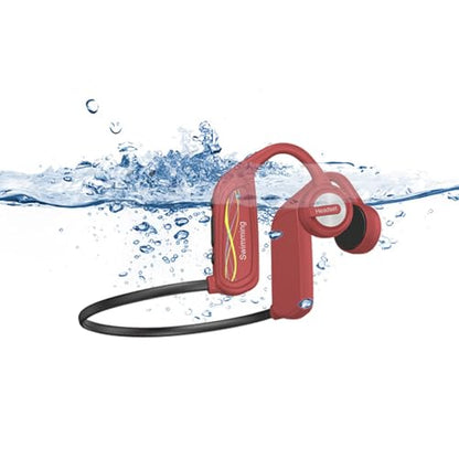 Bone Conduction Wireless Earbuds Bone Conduction Headphones Open Ear Headphones Underwater Headphones For Swimming Swimming Headphones Built-In Mic Sports Headset With 16G Memory Swimming red - color: Red