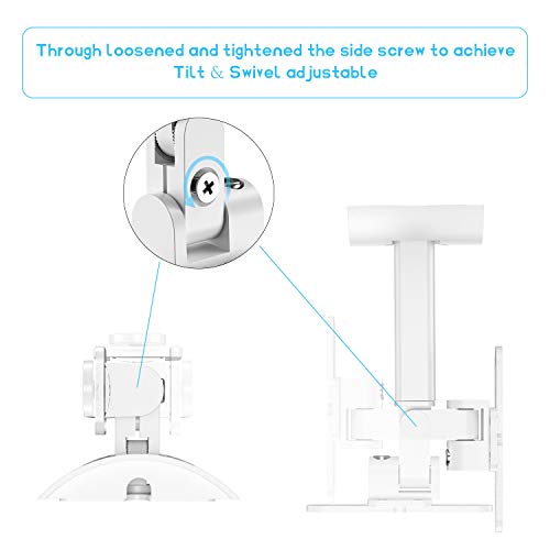 Wall and Ceiling Mount for Bose 161, 151 SE Environmental Speakers, Multiple Tilt & Swivel Adjustable Mounting Bracket Compatible with Model Bose 100 Speakers, Single White - color: White