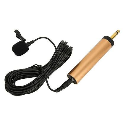 3.5mm Wired Lavalier Microphone Portable Omnidirectional Condenser Clip On Mic for Videos and Interviews 16.4ft Long Cable