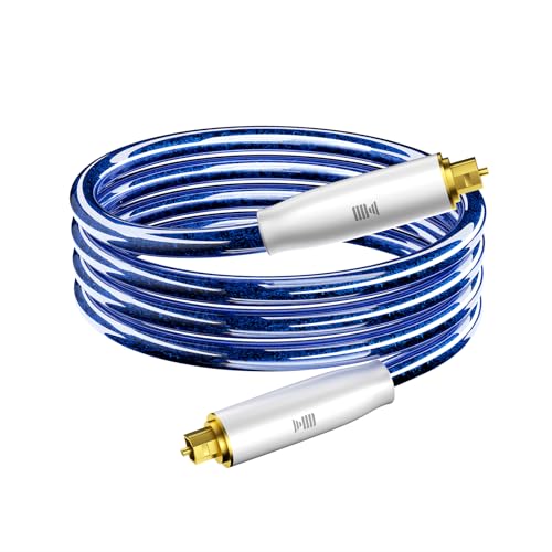 Digital Optical Audio Cable Fiber Optical Cable SPDIF Audio Male to Male Cord for Home Theater, Sound Bar, TV, Audio Systems, DVD Players, 9.8FT/3M - size: 9.8FT/3M