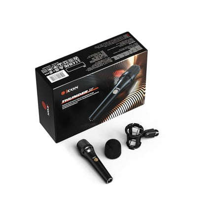 iCON Pro Audio Thunder X 32mm Large Diaphragm Handheld Condenser Mic | 32mm Large Diaphragm Handheld Condenser Microphone, Cardioid XLR Mic for Live Performance, Studio Vocals.