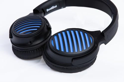 Headphones Wired, Over-Ear Headphones Foldable Corded Stereo 3.5mm B/Blue | Suitable for adults, stylish appearance