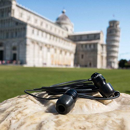 Ludos Clamor Wired Earbuds in-Ear Headphones, 5 Years Warranty, Earphones with Microphone, Noise Isolating Ear Buds for School, Kids, Women, Small Ear - color: Black, style: 3.5 mm