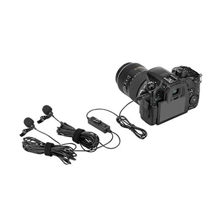 Saramonic LavMicro 2M | Dual Lavalier Microphones for Cameras, Smartphones, Tablets, Recorders, Mixers, & More - size: 2x 3.5mm TRS/TRRS Output