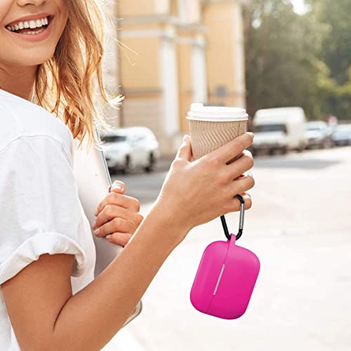 Lerobo for AirPod Pro Case, Soft Silicone Cover with Keychain, Rose Pink | Drop Protection, Scratch & Dust Resistant, Wireless Charging, Compatible with Apple AirPods Pro 2/1 Case Cover for Women Men - color: Rose Pink