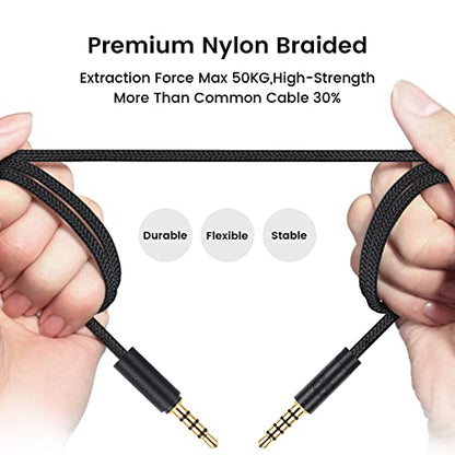 G Pro X Cable, Gaming Headset Cord for Logitech G Pro, G433, G233 Headsets | Detachable 3.5mm (1/8") Nylon Braided Aux Wire with Volume Controller, 6ft - style: Only Vol Controller