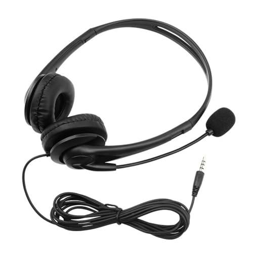 On Ear Corded Headphones with Built in Microphone 3.5mm Connection Comfortable for Music Calls Learning and Office Use