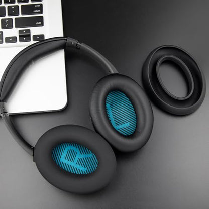 SOULWIT Replacement Kit for Bose QC25 - Black | Ear Pads + Headband + Silicone Sweat Cover - color: Black