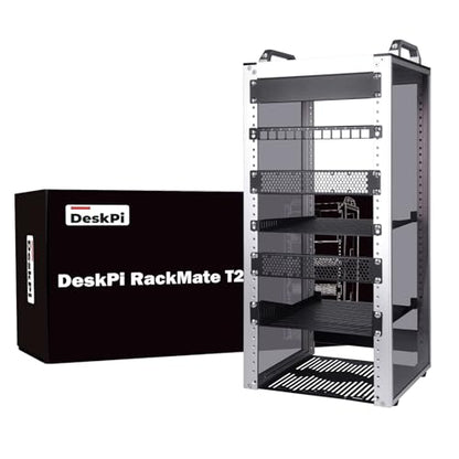 GeeekPi 12U Network Rack, 10 inch Mini Server Rack for Network, Servers, Audio, and Video Equipment, DeskPi RackMate T2 Rackmount, 10.23 inch Depth - color: Silver