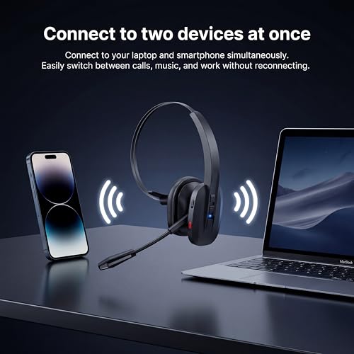 SINWE Trucker Bluetooth Headset with Dual Mic Noise Cancelling - style: Ultra-Light