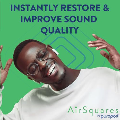 Cleaner Kit for Airpods by AirSquares | the Original Earbud Cleaning Putty Compatible with Airpods & Earbuds, Remove Wax, Dirt & Gunk from Tech Devices, As Seen on NBC's Today Show (12 Pack) | Compatible with Airpods & Earbuds, Removes Wax, Dirt & Gunk, T