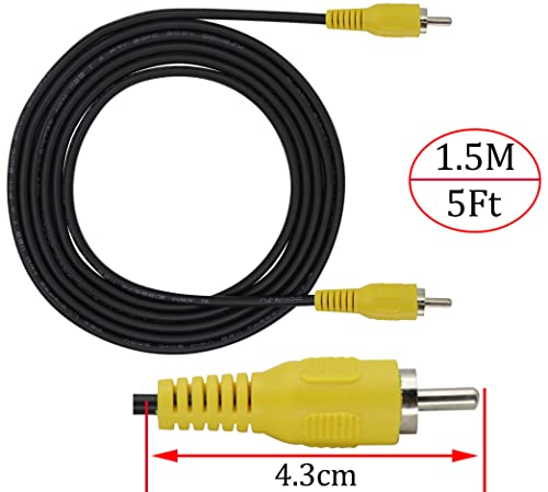 RCA Audio Subwoofer Cable 1 RCA Male to 1 RCA Male Audio/Video Cord S/PDIF Coaxial Cable, Digital AUD Nickel Plated RCA to RCA Cable for Subwoofer, Amplifier, Home Theater [5FT/2pack]