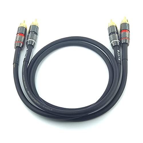 WJSTN RCA Male to RCA Male Stereo Audio Cable,Suitable for Home Theater, Amplifier, HDTV, Game Console, Hi-Fi System. 2Pack 2Feet - size: 2Feet