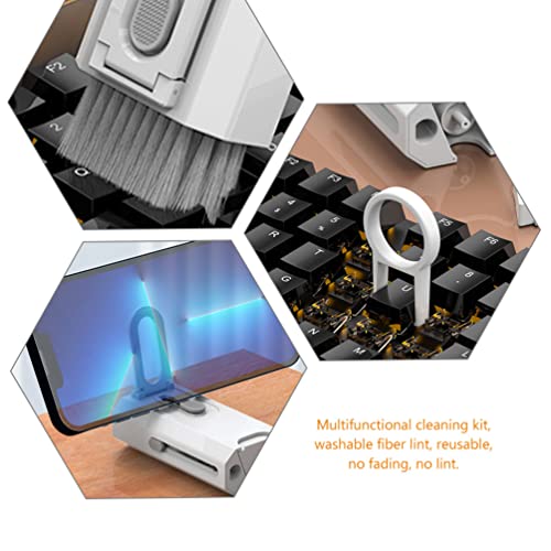 Tofficu Earbuds Cleaning Kit Multi-Function Cleaning Brush for Headphones Earphones and Phone Screens Washable and Reusable Tools for Electronics Maintenance Daily Use