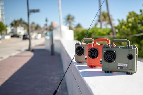 DemerBox: Waterproof, Portable, and Rugged Outdoor Bluetooth Speakers. Loud Sound, 40+ hr Battery Life, Dry Box + USB Charging, Multi-Pairing Party Mode. Built to Last + Fully Serviceable (Green DB1) - color: Pesaro Green