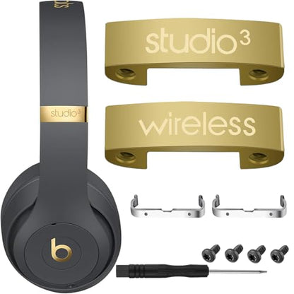 Studio 3 Hinge Replacement Parts Repair Kit Headband Connector Metal Folding Clip Pin Accessories Compatible with Beast Studio 3.0 Headphones. (Gold)