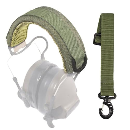 Tactical Headset Cover Advanced Modular Headphone Headband Protection Cover Pad Cushion Wrap - color: Green