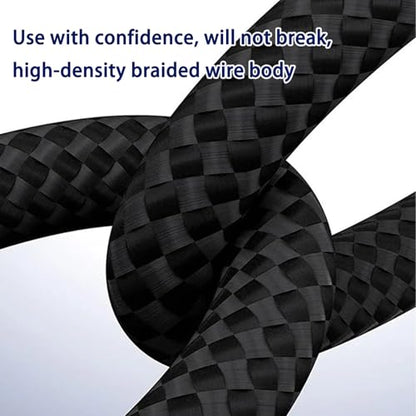 Anti Winding Corded Earphones Featuring Retractable Design and Durability Braided Cable Anti Tangling in Ear Earphones - color: White