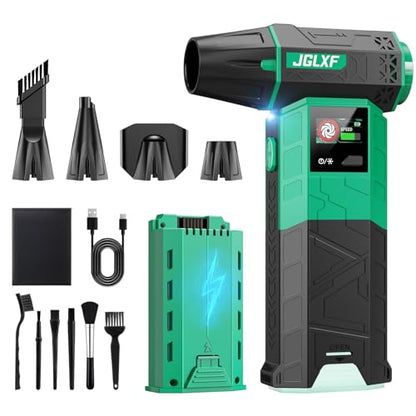 Electric Air Duster Upgraded, 130000RPM Gear Adjustable Compressed Air Duster, 4000mAh Removable Battery, Cordless Air Blower Electric Cleaner Kit for PC/Keyboard/Car, Replaces Compressed Air Cans