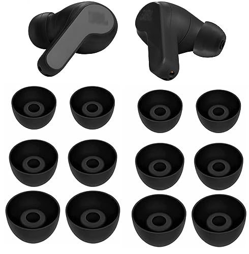 Replacement Ear Tips Eartips Ear Plug Ear Gels Compatible with JBL Vibe 200TWS Earbuds,JNSA Silicone Ear Tip Replacement for JBL Vibe 200TWS,S/M/L 6 Pairs,Black 532 - color: Black