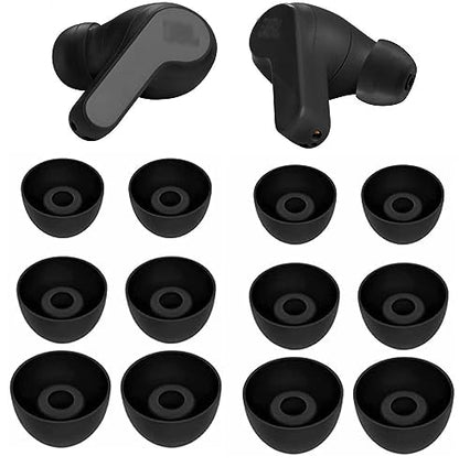 Replacement Ear Tips Eartips Ear Plug Ear Gels Compatible with JBL Vibe 200TWS Earbuds,JNSA Silicone Ear Tip Replacement for JBL Vibe 200TWS,S/M/L 6 Pairs,Black 532 - color: Black