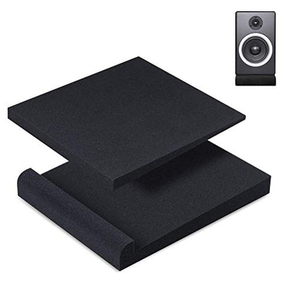 Studio Monitor Isolation Pads, Acoustic Foam Desk Foam Speakers | High Density Polyurethane Foam for Desk Studio Setup, Reduces Vibration, Fits 2 Speakers