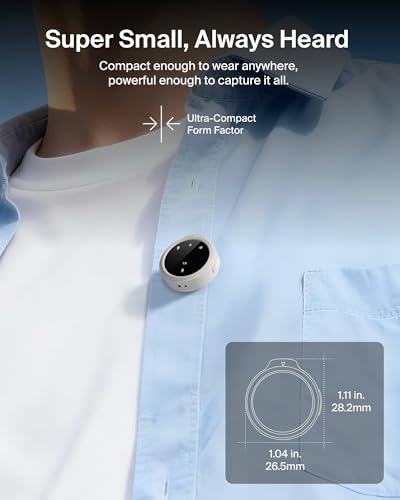 Belkin Stage Wireless Mini Microphone, Dual Lavalier Mic Set, Magnetic | 24-bit/48kHz audio, noise reduction, magnetic clip-on, 36-hour battery, for iPhone, Android, YouTube, vlogging - style: Microphone