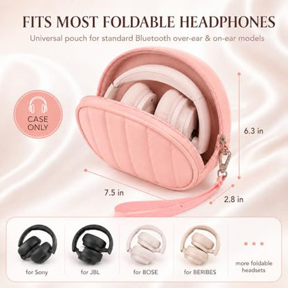 Soft-Touch Headphone Case for Sony, for JBL and for BERIBES-Pink - color: PINK