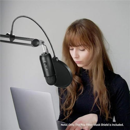 4/8pcs Universal Microphone Pop Filter Windscreens Dual Layered Wind Screen Net(4pcs)