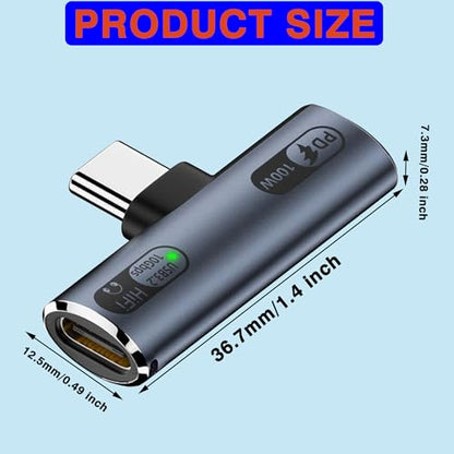 USB C Splitter,2 in 1 Dual USB C Headphone and Charger Adapter | 100W PD Fast Charging 10Gbps Data Transfer with DAC Chip for iPhone 16/15 Series,Galaxy S24,iPad,MacBook(Gray)