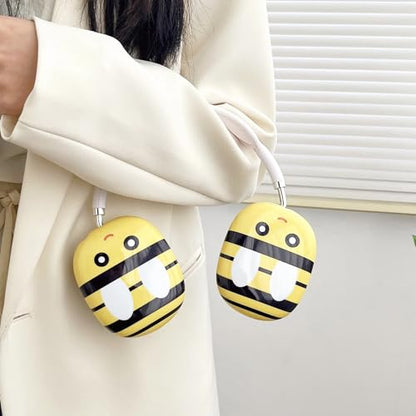 Case Compatible with AirPods Max Headphones, Soft TPU Cute Anime Bee Anti-Scratch Protective Ear Cup Covers Headphone Cases for Woman Kids - color: bee