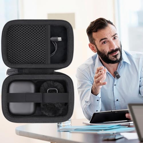 Aenllosi Hard Case for RØDE Micro/Shure MoveMic Two/Two Kit - Pro, Black | EVA case construction, Water-resistant design, Impact-resistant design, Case only - style: For Røde Wireless Micro/Shure Movemic Two Kit