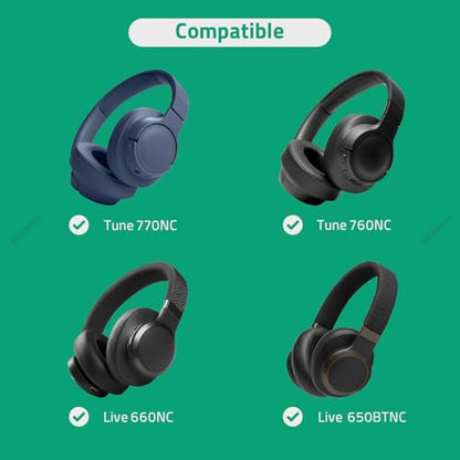 GEEKRIA Audio Cable with Mic and Mute Control Compatible with JBL Tune 770NC/760NC/720BT, Live 660NC/650BTNC/500BT/460NC, Tour One M2, 3.5mm to 2.5mm Replacement Stereo Cord (4ft / 1.2m)