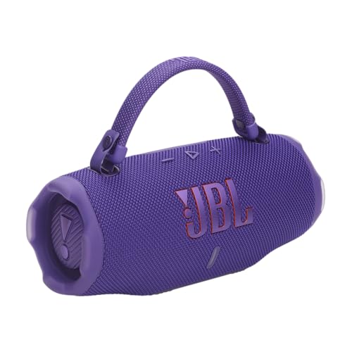 JBL Charge 6 - Portable Waterproof & Drop-Proof Bluetooth Speaker, Bold JBL Pro Sound with AI Boost, 28Hrs of Playtime, Built-in Powerbank & Comes with a Sturdy/Removable Carrying Strap (Purple) - color: Purple