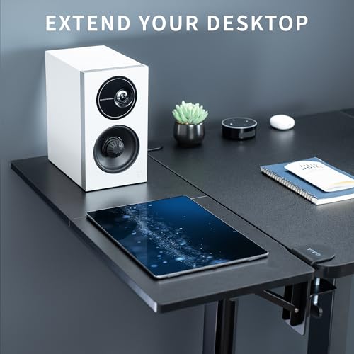 VIVO Black Clamp-on 30 x 12 in Desk Extender, DESK-EXT30 | Foldable, Wrist Support Arm Rest, Office Keyboard Tray, Side Table Extension Attachment - size: 30 x 12", style: Extender