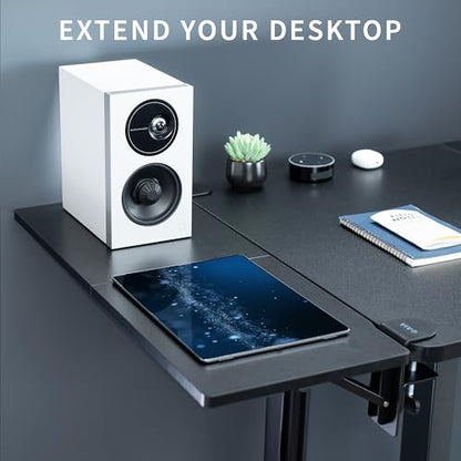 VIVO Black Clamp-on 30 x 12 in Desk Extender, DESK-EXT30 | Foldable, Wrist Support Arm Rest, Office Keyboard Tray, Side Table Extension Attachment - size: 30 x 12", style: Extender