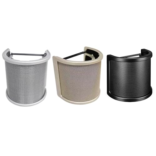 Popping Filter Double Layers Metal Meshing Layer Microphone Windscreen Covers Handheld Micrphone Shield Microphone Acces