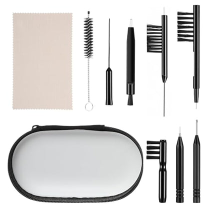 10 Pcs Hearing Aid Cleaning Kit, Hearing Amplifier Brush Tools | Headphones Cleaner Brush Kits, with Case and Cloth