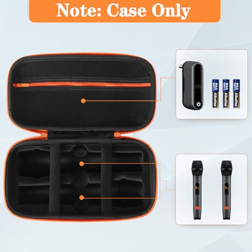 Wireless Microphone Case for 2, Fits JBL PartyBox, (Case Only)