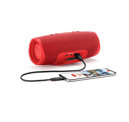 JBL Charge 4 - Waterproof Portable Bluetooth Speaker - Red | Wireless Bluetooth Streaming, Up to 20 hours of playtime, IPX7 waterproof, JBL Connect, Durable fabric and rugged material - color: Red