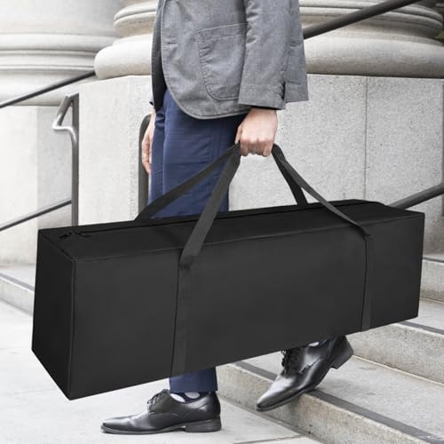 COOLBEBE 52" Sports Duffle Bag - 160L Extra Large Travel Duffel Luggage Bag | Upgrade 2-way Lockable Zippers, Sturdy & Water Resistant Long Duffle Bag for Camping Moving (Black 52inch) - size: 52" x 12" x 16"