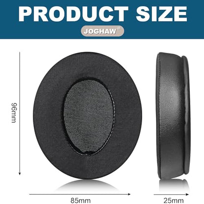 Replacement Ear Pads for Headphones, Compatible with Razer Kraken X and Kraken V3 X, Ice-Silk Fabric Ear Cushions with Cooling Gel, Protein Leather Side Walls, Soft Memory Foam - Black
