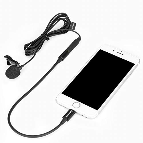 Saramonic LavMicro U1A Lavalier Lapel Microphone with Lightning for iPhone, or iPad with a Built-in 6.6-Foot (2m) Cable for Vlogging, Interviews, YouTube, TikTok, Live Streaming - style: Lightning - 6.6'