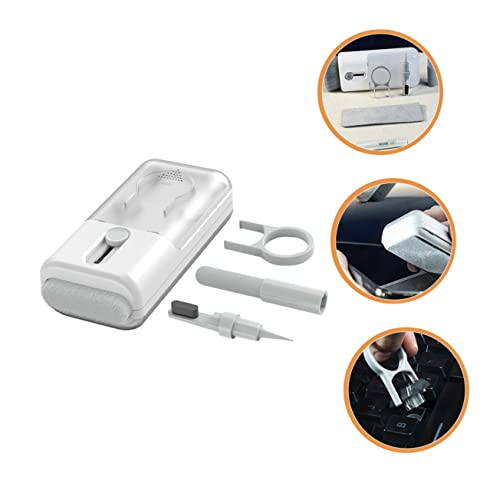 Headphone Cleaning Kit with Keycap Puller, White ABS PC Brush