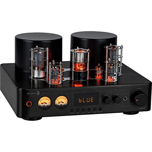 Dayton Audio HTA200 Integrated Stereo Hybrid Tube Amplifier 200 Watts - color: HTA200