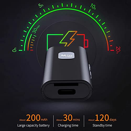 Upgraded Bluetooth 5.0 Music Receiver, 3.5Mm Aux Wireless Audio Adapter with 20H Battery Life Support TF Card Playback for Car Home Stereo Headphones PC TV