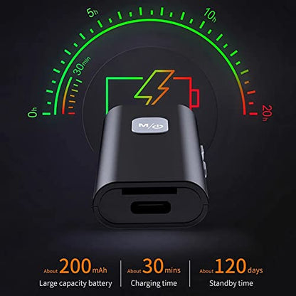 Upgraded Bluetooth 5.0 Music Receiver, 3.5Mm Aux Wireless Audio Adapter with 20H Battery Life Support TF Card Playback for Car Home Stereo Headphones PC TV