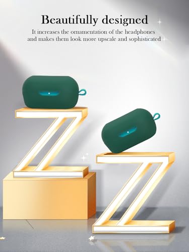 Silicone Case Compatible with JLab JBuds Mini True Wireless Earbuds,Cleaning Kit and Lanyard Soft Protective Shockproof Cover for JLab JBuds Mini-Green - color: Green